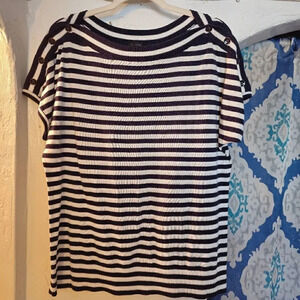 Talbots STRIPED  top SIZE L